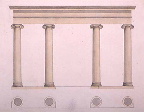 Elevation of an Ionic Portico